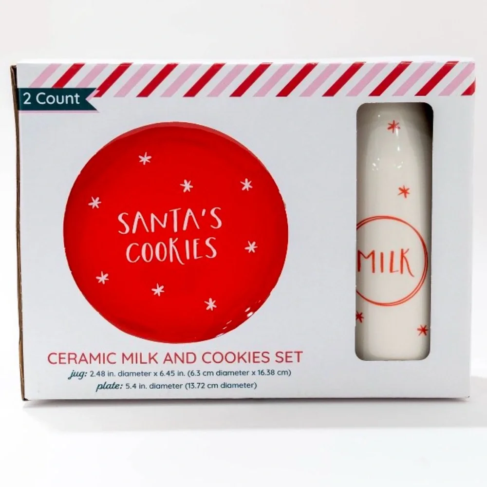 Target 🎯 Santa's Milk and Cookies Ceramic Serveware